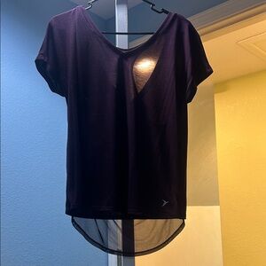 Old Navy Women's Dark Purple Short Sleeve Tee